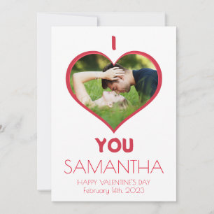 I love you Happy Valentine Holiday Card