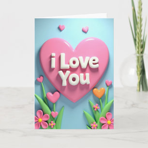 I Love You Heart Card