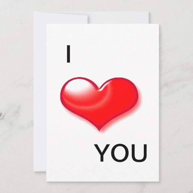 I Love You Heart Holiday Card (Front)
