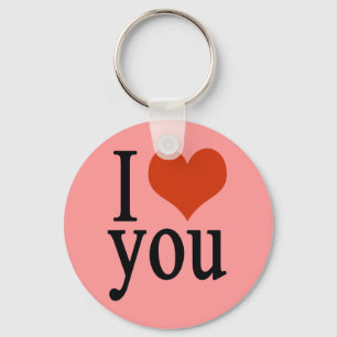 I love you - heart key ring