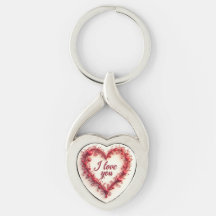 I Love You Heart Keychain – Romantic Gift