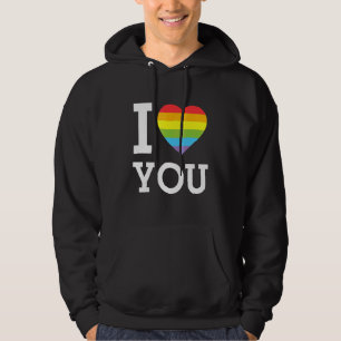 I Love You Heart Lgbt Bisexual Queer Gay Pride Mon Hoodie