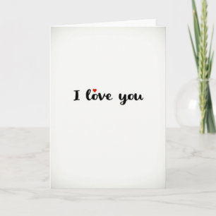 I Love You Heart Matte Card