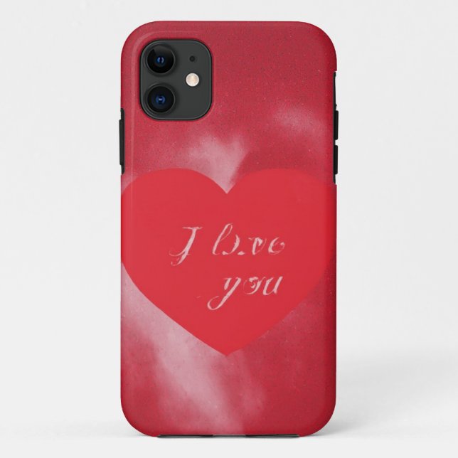 I Love You Heart Mobile Case (Back)