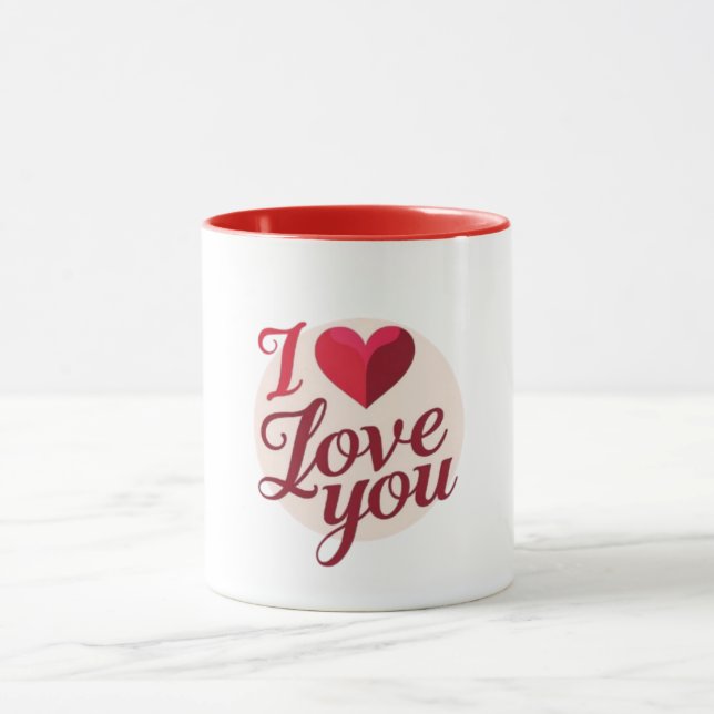 I Love You Heart Mug (Center)