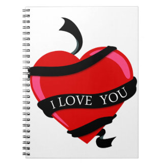 I Love You Heart Notebook
