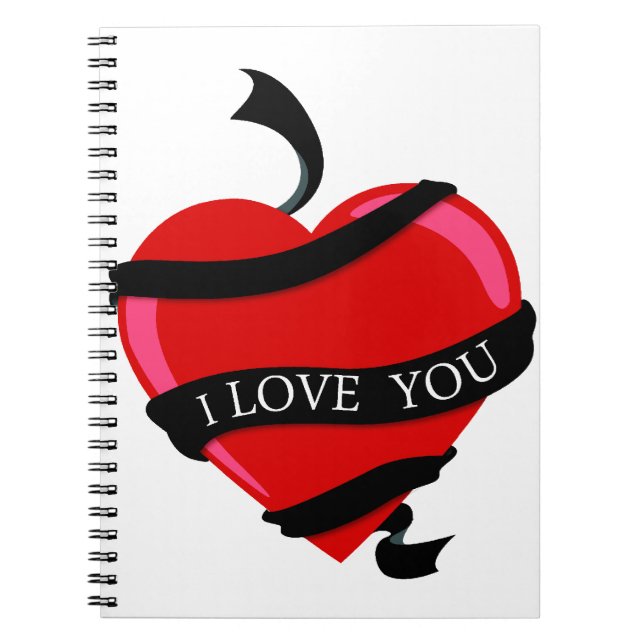 I Love You Heart Notebook (Front)