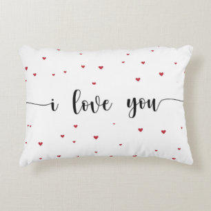 "I Love You Heart Pattern Decorative Cushion