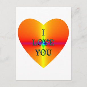 "I Love You" heart Postcard
