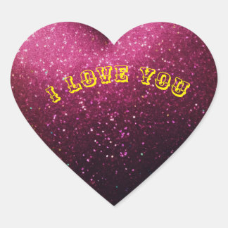 I love you  heart sticker