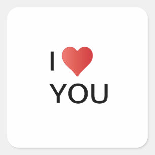 I love YOU Heart Sticker