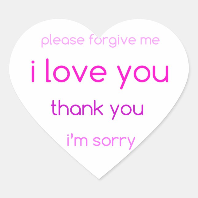 i love you heart sticker (Front)