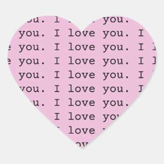 "I love you"  Heart Sticker