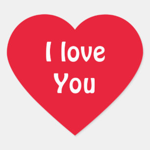 I love you heart sticker
