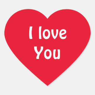 I love you heart sticker