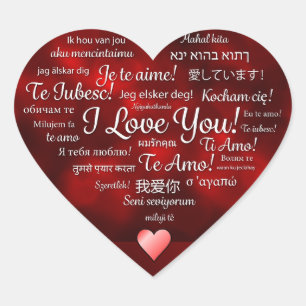 I love you heart sticker