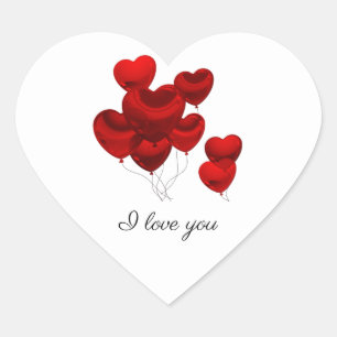 I Love You Heart Stickers