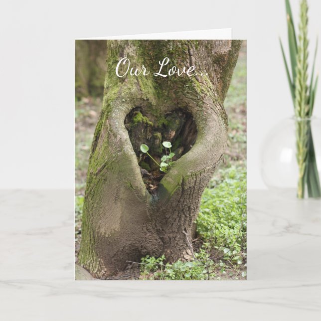 I Love You Heart Tree Greeting Card (Front)