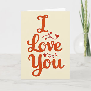 I Love You Heart Vines Card