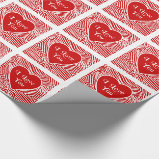 I Love You Heart Wrapping Paper