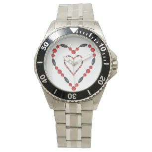 I LOVE YOU HEARTS CLASSIC STAINLESS STEEL WATCH