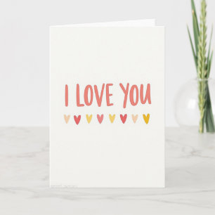 I Love You Hearts Simple Sweet Card