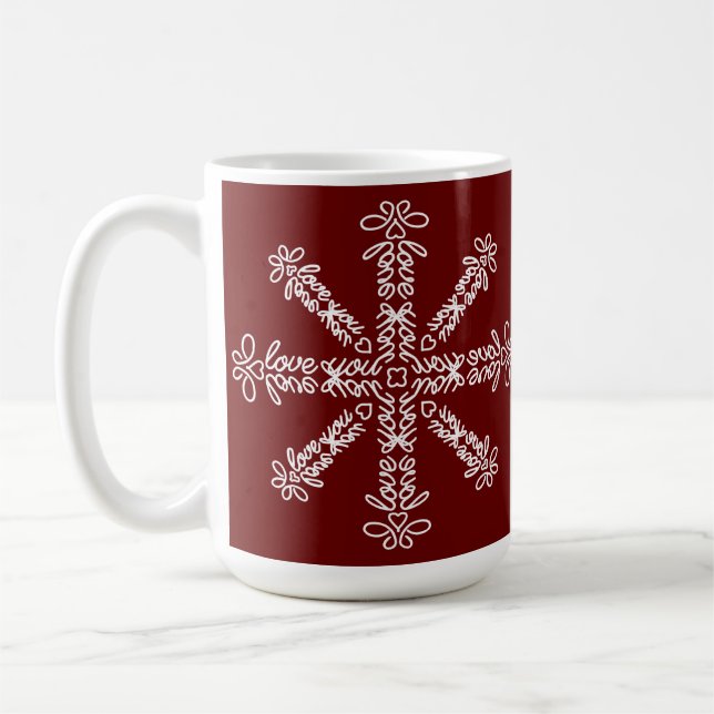 I love you Hidden Words Coffee Mug (Left)