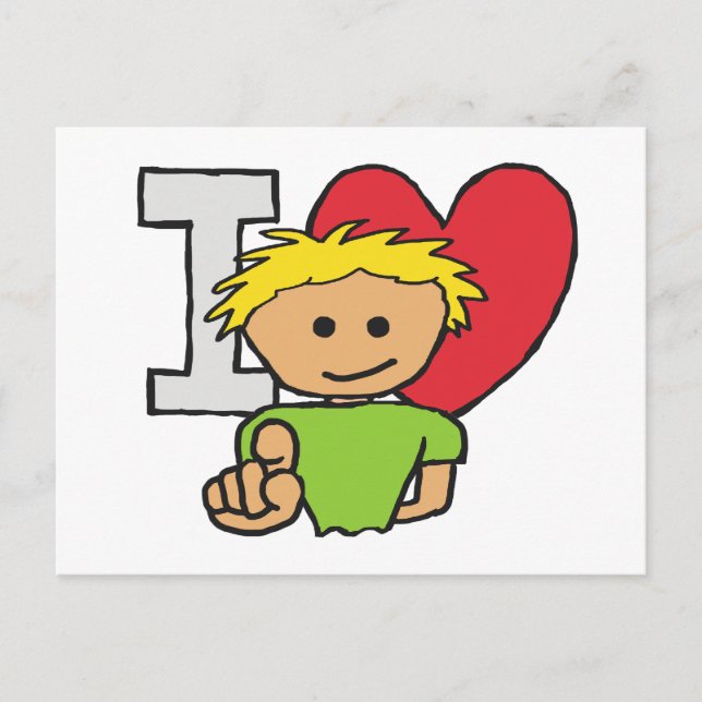 I Love You Holiday Postcard (Front)