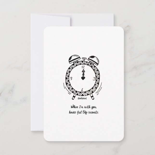 I Love You, Hours feels like Seconds, Flat Card (Front)