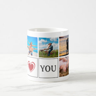 I love you I heart my girlfriend photo collage  Coffee Mug