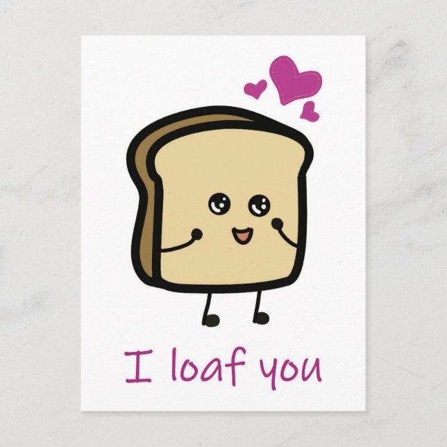 I love you / I loaf you postcard postcrossing (Front)