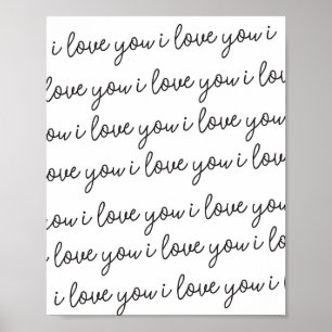 I Love You I Love You I Love You Art Print