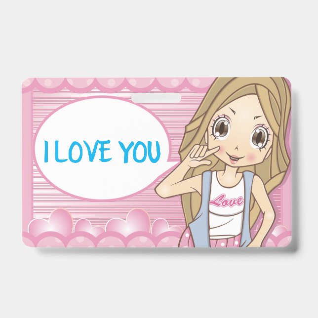 I LOVE YOU ID BADGE (Front)