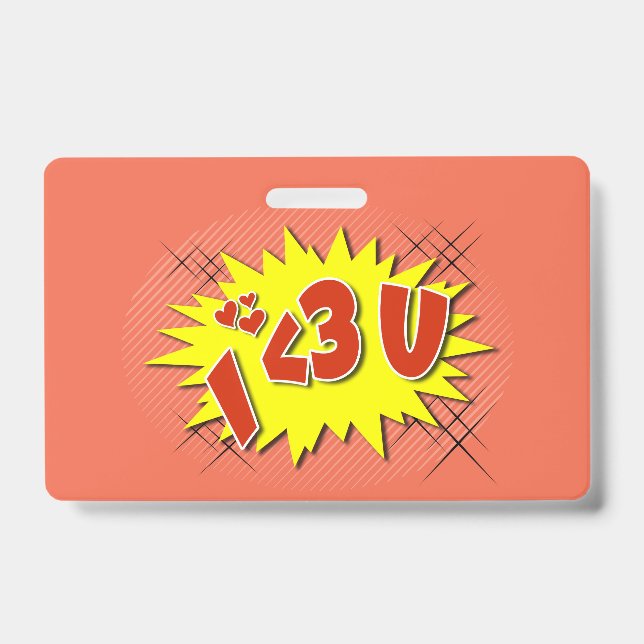 I love you ID badge (Front)