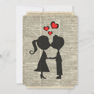 I love you illustration over an dictionary page