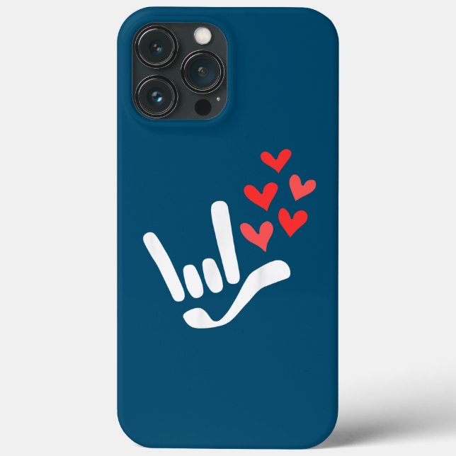 I Love You ILY American Sign Language Talking Case-Mate iPhone Case (Back)