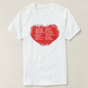 I love you in 20 different Languages T-Shirt