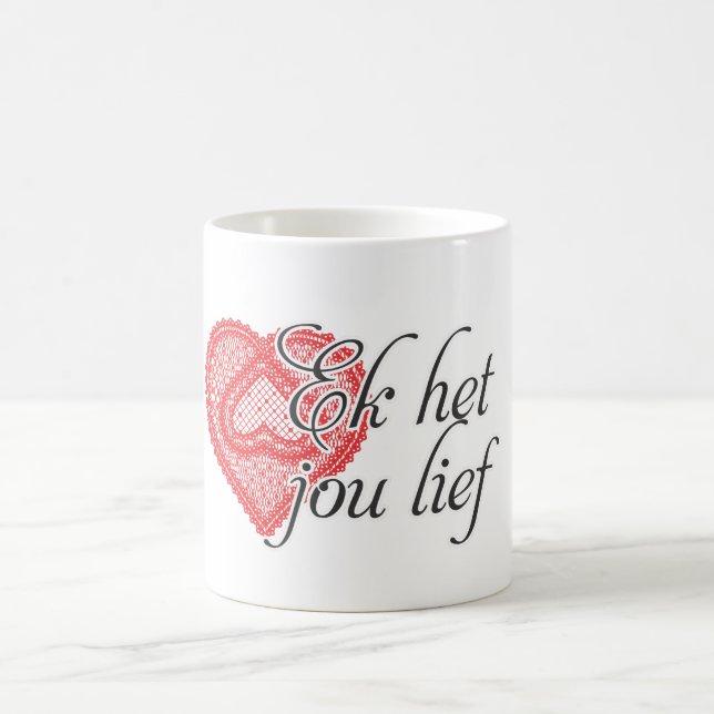I love you in Afrikaans Coffee Mug (Center)