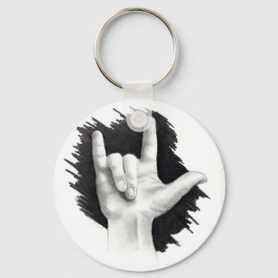 I LOVE YOU IN ASL #2 KEY RING