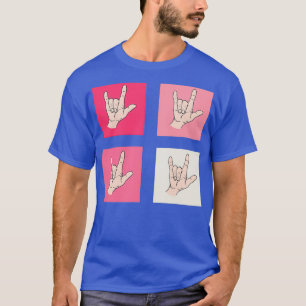 I Love You in ASL Pink I T-Shirt