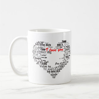 I love you in different languages basic white mug