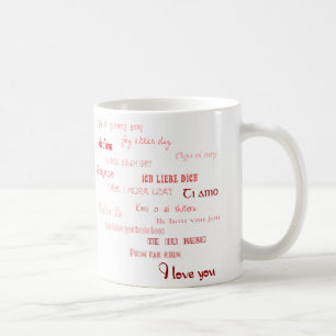 I love you in different languages coffee mug
