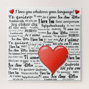 I Love You in Many Languages Jigsaw Puzzle