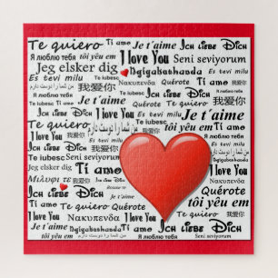 I Love You in Many Languages Jigsaw Puzzle