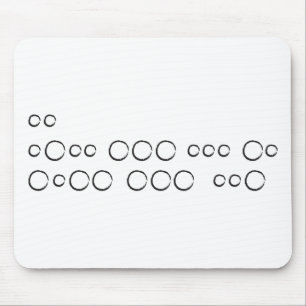 "I love You" in morse code, rough circles Mouse Mat