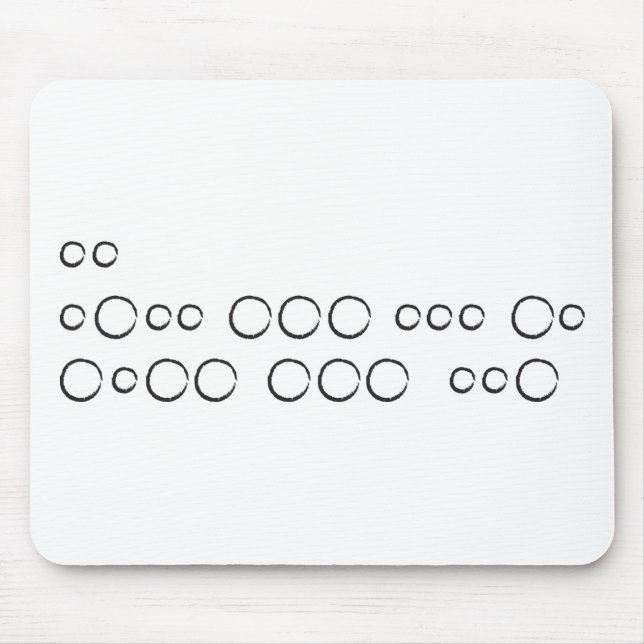 "I love You" in morse code, rough circles Mouse Mat (Front)