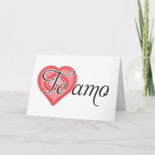 I love you in Spanish - Te amo Card