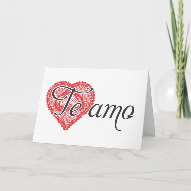 I love you in Spanish - Te amo Card (Front)