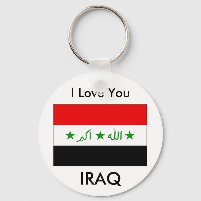 I Love You IRAQ Key Ring (Front)