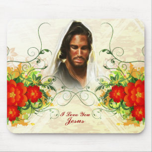I Love You Jesus / Abstract Art 42A Mousepad